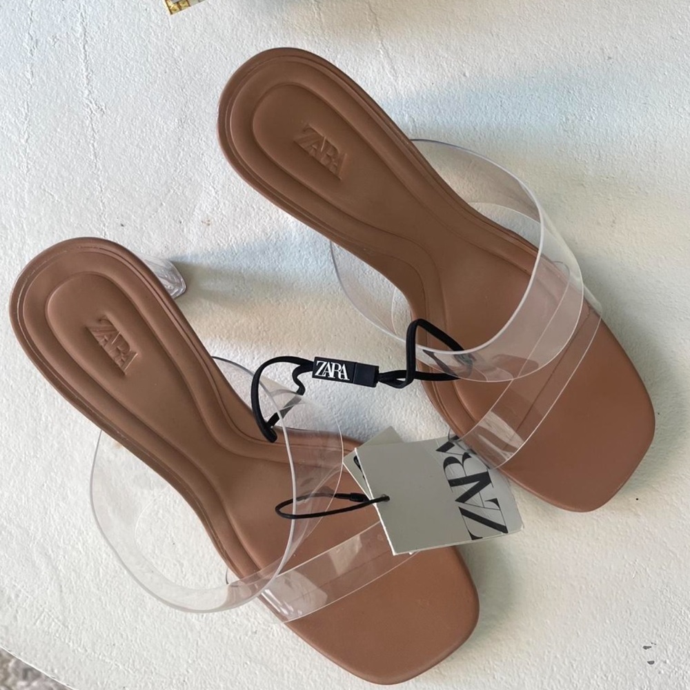 NWT Zara Transparent heels